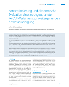 Konzeptionierung und ökonomische Evaluation eines nachgeschalteten PAK/UF-Verfahrens zur weitergehenden Abwasserreinigung