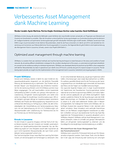 Verbessertes Asset Management dank Machine Learning