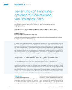 Bewertung von Handlungsoptionen zur Minimierung von Fehlanschlüssen