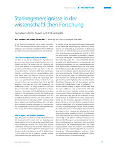 Starkregenereignisse in der wissenschaftlichen Forschung