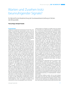 Warten und Zusehen trotz beunruhigender Signale?