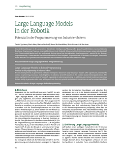 Large Language Models in der Robotik