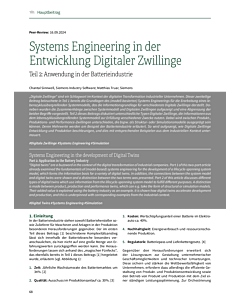 Systems Engineering in der Entwicklung Digitaler Zwillinge