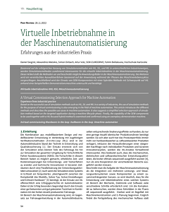 Virtuelle Inbetriebnahme in der Maschinenautomatisierung