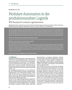 Modulare Automation in der produktionsnahen Logistik