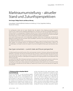 Marktraumumstellung – aktueller Stand und Zukunftsperspektiven