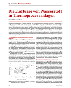 Die Einflüsse von Wasserstoff in Thermoprozessanlagen