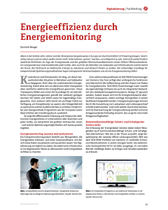Energieeffizienz durch Energiemonitoring