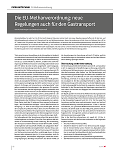 Die EU-Methanverordnung: neue Regelungen auch für den Gastransport