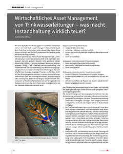Wirtschaftliches Asset Management von Trinkwasserleitungen – was macht Instandhaltung wirklich teuer?
