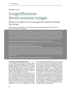 Energieeffizienterer Betrieb modularer Anlagen
