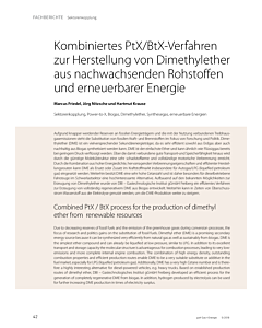 Kombiniertes PtX/BtX-Verfahren zur Herstellung von Dimethylether aus nachwachsenden Rohstoffen und erneuerbarer Energie