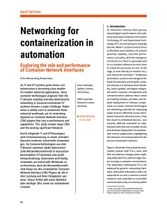 Networking for containerization in automation