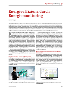 Energieeffizienz durch Energiemonitoring