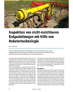 Inspektion von nicht-molchbaren Erdgasleitungen mit Hilfe von Robotertechnologie