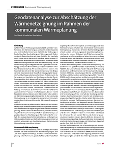 Geodatenanalyse zur Abschätzung der Wärmenetzeignung im Rahmen der kommunalen Wärmeplanung