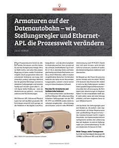 Armaturen auf der Datenautobahn – wie Stellungsregler und Ethernet-APL die Prozesswelt verändern