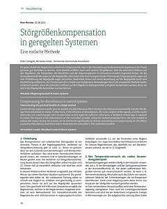 Störgrößenkompensation in geregelten Systemen