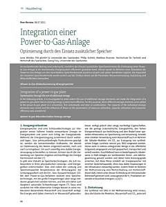 Integration einer Power-to-Gas-Anlage