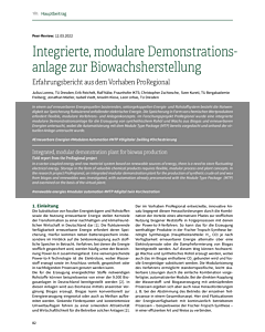 Integrierte, modulare Demonstrationsanlage zur Biowachsherstellung