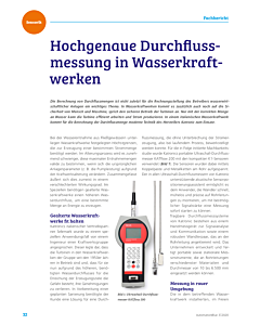 Hochgenaue Durchflussmessung in Wasserkraftwerken