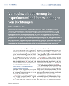 Versuchszeitreduzierung bei experimentellen Untersuchungen von Dichtungen
