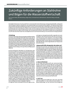 Zukünftige Anforderungen an Stahlrohre und Bögen für die Wasserstoffwirtschaft