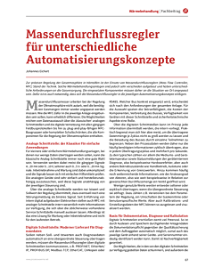 Massendurchflussregler für unterschiedliche Automatisierungskonzepte