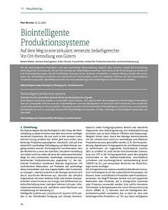 Biointelligente Produktionssysteme