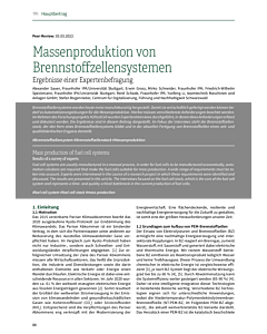 Massenproduktion von Brennstoffzellensystemen