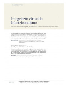 Integrierte virtuelle Inbetriebnahme