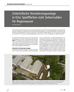 Unterirdische Versickerungsanlage in Kita: Spielflächen statt Sickermulden für Regenwasser