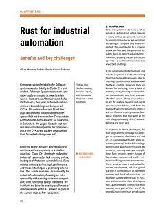 Rust for industrial automation