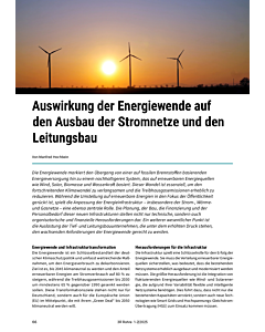 Auswirkung der Energiewende auf den Ausbau der Stromnetze und den Leitungsbau