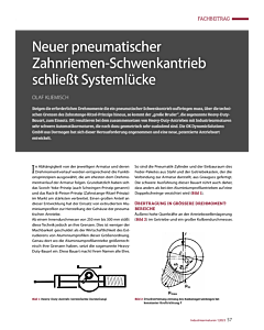 Neuer pneumatischer Zahnriemen-Schwenkantrieb schließt Systemlücke