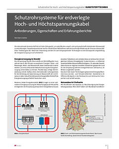 Schutzrohrsysteme für erdverlegte Hoch- und Höchstspannungskabel