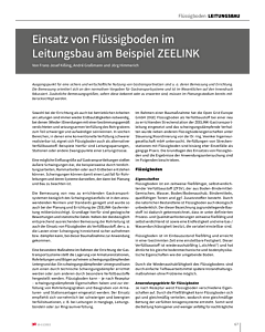 Einsatz von Flüssigboden im Leitungsbau am Beispiel ZEELINK