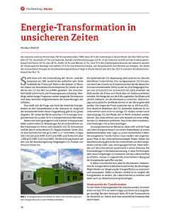 Energie-Transformation in unsicheren Zeiten