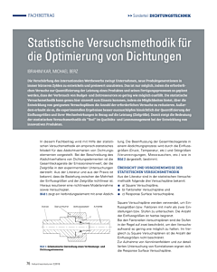 Statistische Versuchsmethodik für die Optimierung von Dichtungen