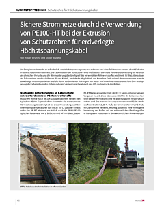 Sichere Stromnetze durch die Verwendung von PE100-HT bei der Extrusion von Schutzrohren für erdverlegte Höchstspannungskabel