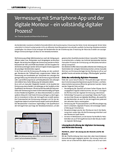 Vermessung mit Smartphone-App und der digitale Monteur – ein vollständig digitaler Prozess?