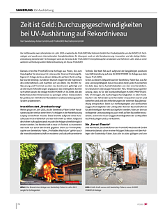Zeit ist Geld: Durchzugsgeschwindigkeiten bei UV-Aushärtung auf Rekordniveau