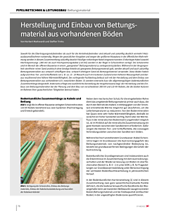 Herstellung und Einbau von Bettungsmaterial aus vorhandenen Böden
