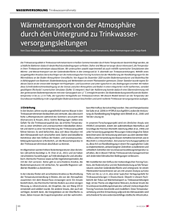 Wärmetransport von der Atmosphäre durch den Untergrund zu Trinkwasserversorgungsleitungen