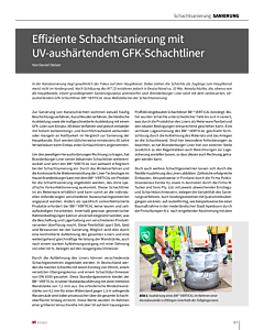 Effiziente Schachtsanierung mit UV-aushärtendem GFK-Schachtliner