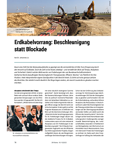 Erdkabelvorrang: Beschleunigung statt Blockade