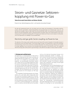 Strom- und Gasnetze: Sektorenkopplung mit Power-to-Gas