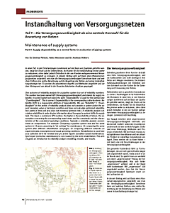 Instandhaltung von Versorgungsnetzen