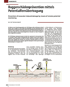 Baggerschädenprävention mittels Potentialfernübertragung