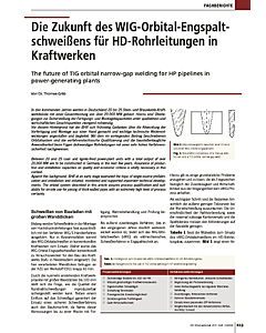 Die Zukunft des WIG-Orbital-Engspaltschweißens für HD-Rohrleitungen in Kraftwerken